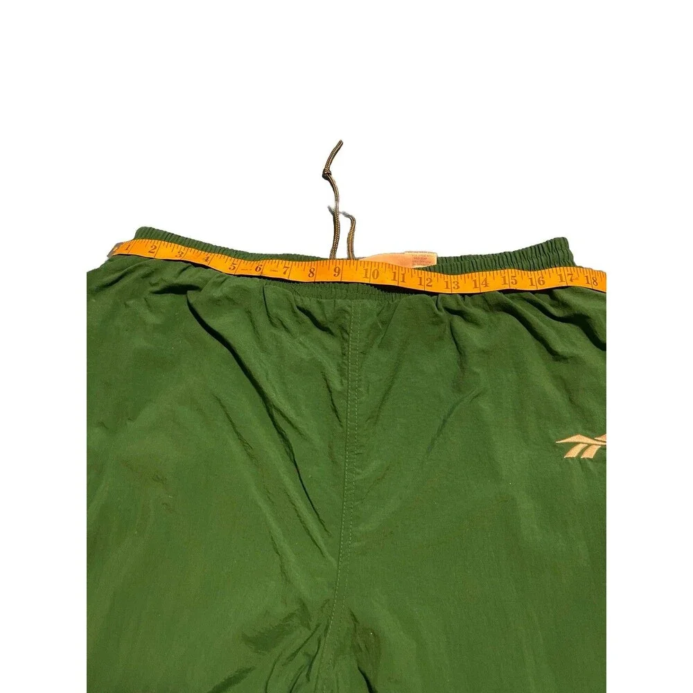 Vtg 90s REEBOK Vector Tracksuit Set XL Green White Windbreaker Jacket Pants